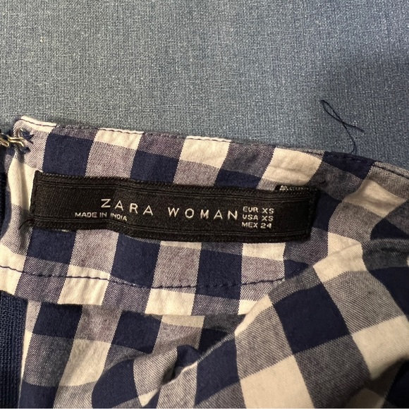 Zara gingham midi wrap around skirt with sequin embellishments - Picture 7 of 7